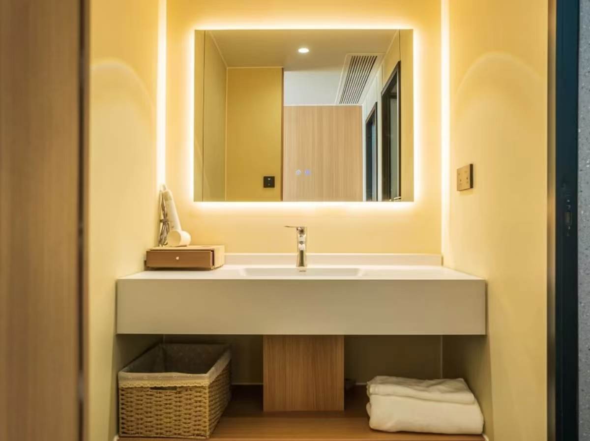 Space capsule cabin vanity and basin reference