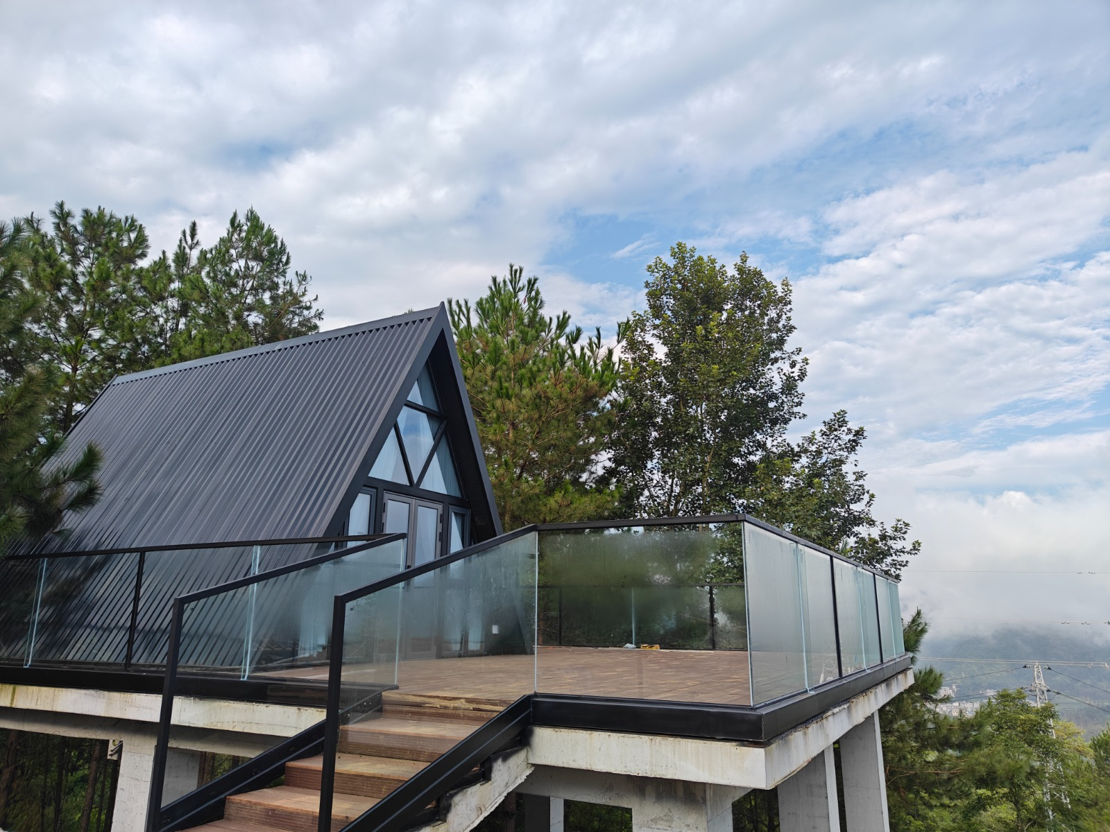 A-Frame Resort House with terrace, approximately 63 square metres