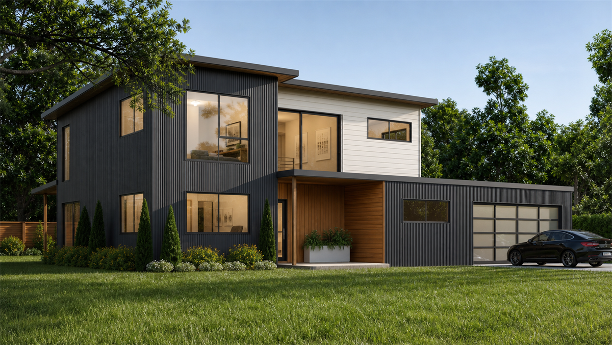 Finished modular home reference